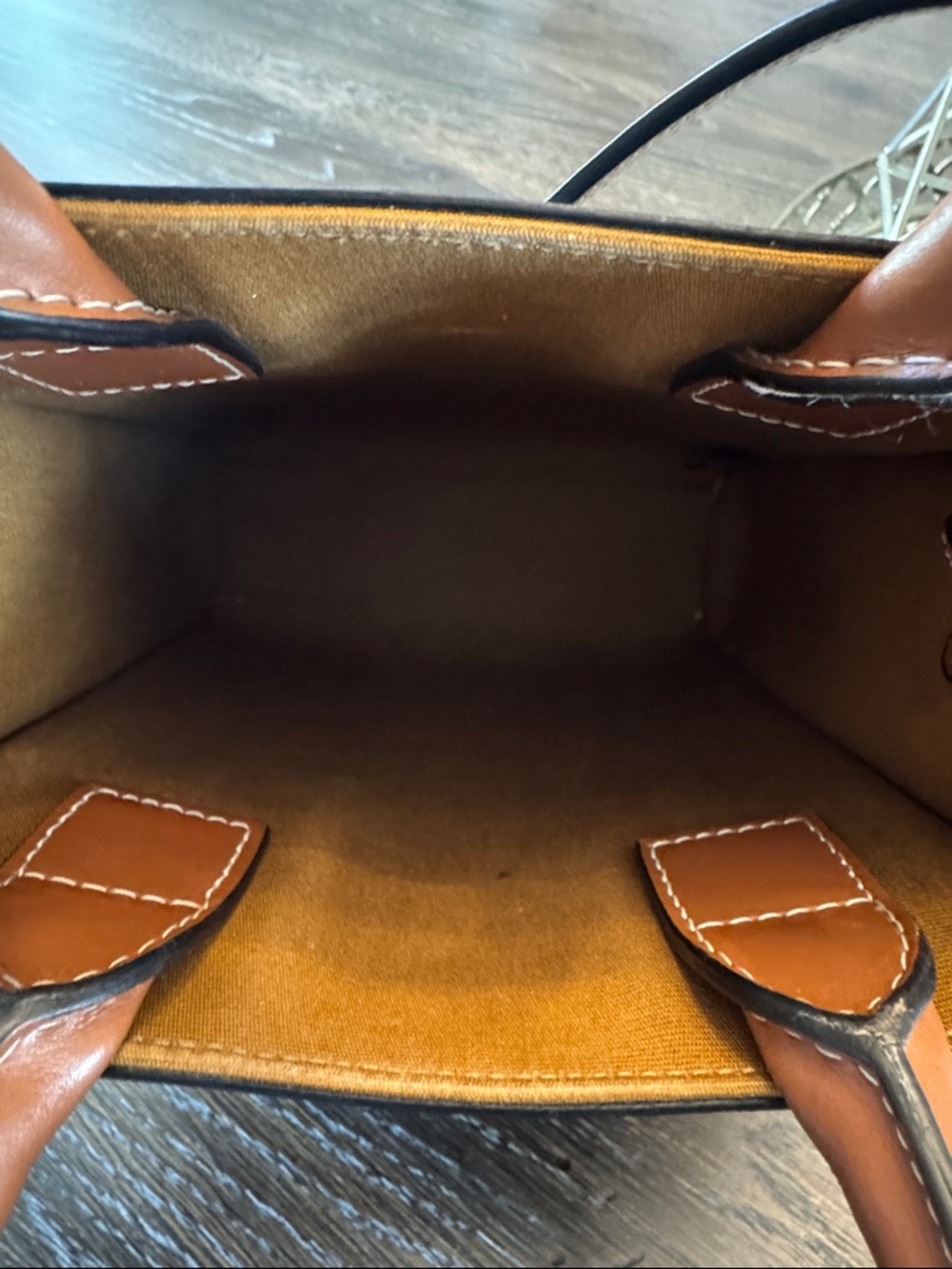 Celine Mini Vertical Cabas bag in Triomphe Canvas and Calfskin - Picture 7 of 9